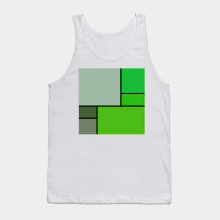 green mondrian inspired design Tank Top